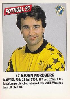 1993 Fotboll'93 #97 Bjorn Nordberg Front