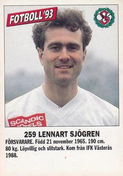 1993 Fotboll'93 #259 Lennart Sjogren Front