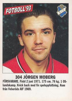 1993 Fotboll'93 #304 Jorgen Moberg Front