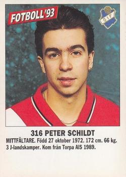1993 Fotboll'93 #316 Peter Schildt Front