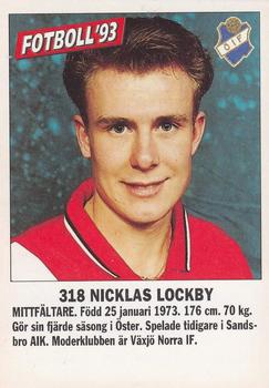 1993 Fotboll'93 #318 Nicklas Lockby Front