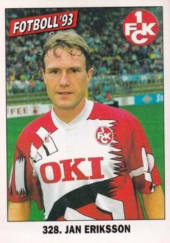 1993 Fotboll'93 #328 Jan Eriksson Front
