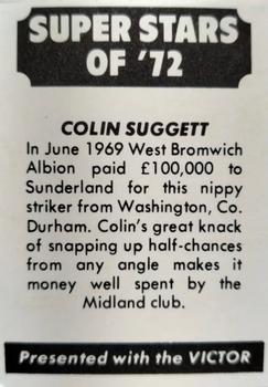 1972 D.C. Thomson / The Victor Super Stars of ‘72 #NNO Colin Suggett Back