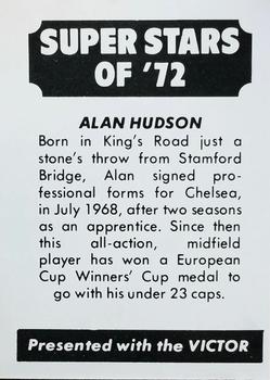 1972 D.C. Thomson / The Victor Super Stars of ‘72 #NNO Alan Hudson Back