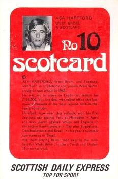 1972 Scottish Daily Express Scotcards Scottish Footballers #10 Asa Hartford Back
