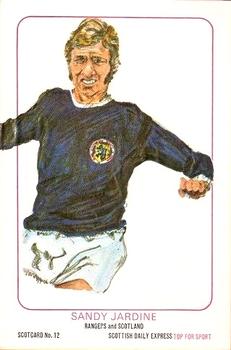 1972 Scottish Daily Express Scotcards Scottish Footballers #12 Sandy Jardine Front