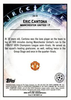 2021-22 Merlin Chrome UEFA Champions League - Ageless Alchemy #AA-12 Eric Cantona Back