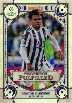 2021-22 Merlin Chrome UEFA Champions League - Prophecy Fulfilled #PF-14 Weston McKennie Front