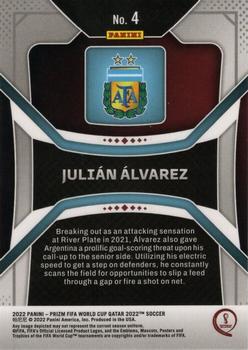 2022 Panini Prizm FIFA World Cup Qatar #4 Julian Alvarez Back