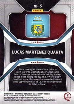 2022 Panini Prizm World Cup #8 Lucas Martinez Quarta Back