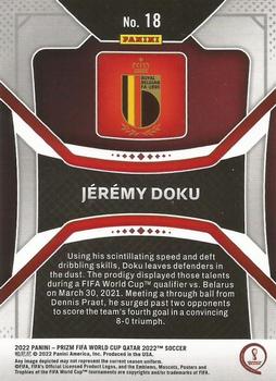 2022 Panini Prizm World Cup #18 Jeremy Doku Back