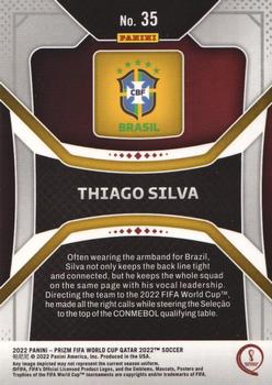 2022 Panini Prizm World Cup #35 Thiago Silva Back