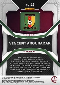 2022 Panini Prizm FIFA World Cup Qatar #44 Vincent Aboubakar Back