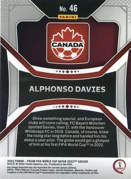 2022 Panini Prizm FIFA World Cup Qatar #46 Alphonso Davies Back