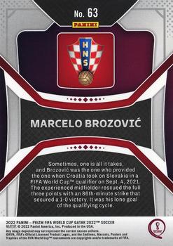 2022 Panini Prizm FIFA World Cup Qatar #63 Marcelo Brozovic Back