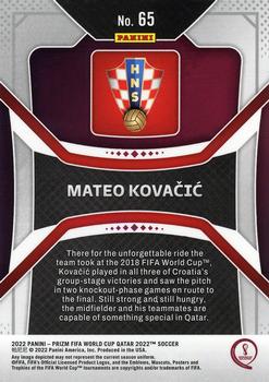 2022 Panini Prizm World Cup #65 Mateo Kovacic Back