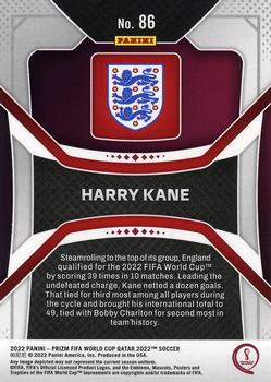 2022 Panini Prizm World Cup #86 Harry Kane Back