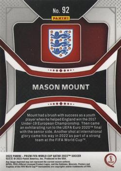 2022 Panini Prizm World Cup #92 Mason Mount Back