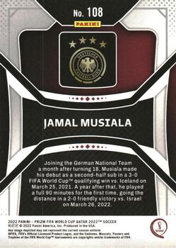 2022 Panini Prizm FIFA World Cup Qatar #108 Jamal Musiala Back
