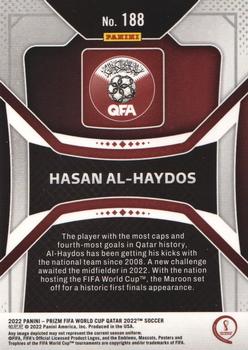 2022 Panini Prizm FIFA World Cup Qatar #188 Hasan Al-Haydos Back