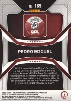 2022 Panini Prizm World Cup #189 Pedro Miguel Back