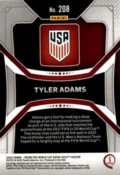 2022 Panini Prizm World Cup #208 Tyler Adams Back