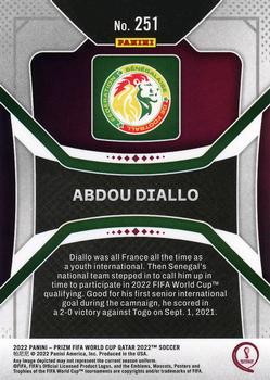 2022 Panini Prizm World Cup #251 Abdou Diallo Back