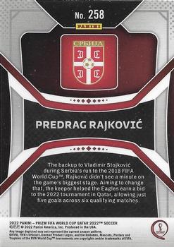 2022 Panini Prizm World Cup #258 Predrag Rajkovic Back