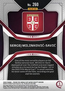 2022 Panini Prizm World Cup #260 Sergej Milinkovic-Savic Back