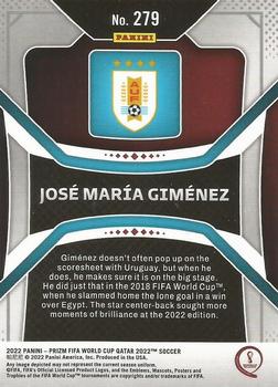 2022 Panini Prizm FIFA World Cup Qatar #279 Jose Maria Gimenez Back