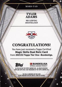 2021-22 Topps Tier One Bundesliga - Magic Skills Relics Dual Patch #MSRD-TAD Tyler Adams Back