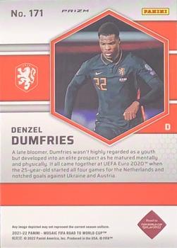 2021-22 Panini Mosaic Road to FIFA World Cup - Silver #171 Denzel Dumfries Back