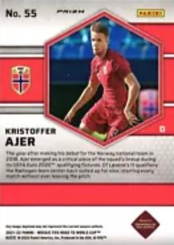 2021-22 Panini Mosaic Road to FIFA World Cup - Red Pulsar #55 Kristoffer Ajer Back