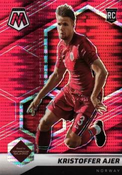2021-22 Panini Mosaic Road to FIFA World Cup - Red Pulsar #55 Kristoffer Ajer Front