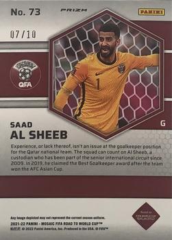 2021-22 Panini Mosaic Road to FIFA World Cup - Mosaic Gold #73 Saad Al Sheeb Back