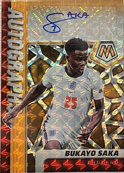 2021-22 Panini Mosaic Road to FIFA World Cup - Autographs Mosaic Orange Fluorescent #A-BS Bukayo Saka Front