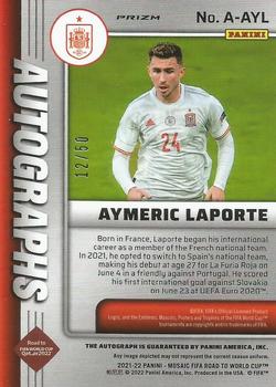 2021-22 Panini Mosaic Road to FIFA World Cup - Autographs Mosaic Orange Fluorescent #A-AYL Aymeric Laporte Back