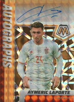 2021-22 Panini Mosaic Road to FIFA World Cup - Autographs Mosaic Orange Fluorescent #A-AYL Aymeric Laporte Front