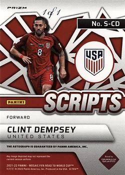 2021-22 Panini Mosaic Road to FIFA World Cup - Scripts Mosaic Choice Black Gold #S-CD Clint Dempsey Back