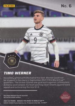 2021-22 Panini Mosaic Road to FIFA World Cup - Breakaway #6 Timo Werner Back