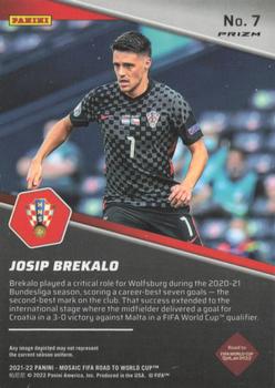 2021-22 Panini Mosaic Road to FIFA World Cup - Breakaway Mosaic #7 Josip Brekalo Back