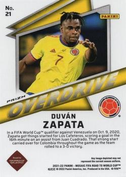 2021-22 Panini Mosaic Road to FIFA World Cup - Overdrive #21 Duvan Zapata Back