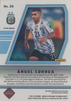 2021-22 Panini Mosaic Road to FIFA World Cup - Will to Win Mosaic #26 Angel Correa Back