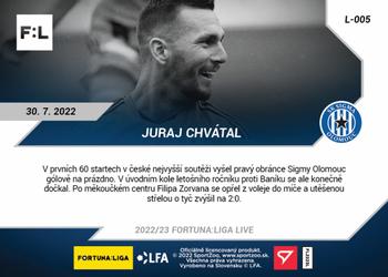2022-23 SportZoo Live Fortuna:Liga #L-005 Juraj Chvatal Back