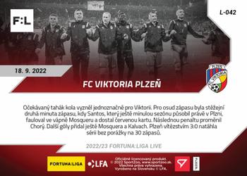 2022-23 SportZoo Live Fortuna:Liga #L-042 FC Viktoria Plzeň Back
