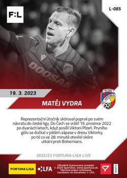 2022-23 SportZoo Live Fortuna:Liga #L-085 Matej Vydra Back