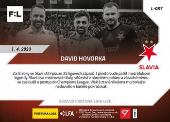 2022-23 SportZoo Live Fortuna:Liga #L-087 David Hovorka Back