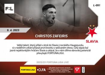 2022-23 SportZoo Live Fortuna:Liga #L-091 Christos Zafeiris Back