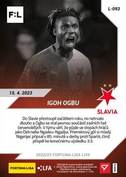 2022-23 SportZoo Live Fortuna:Liga #L-093 Igoh Ogbu Back