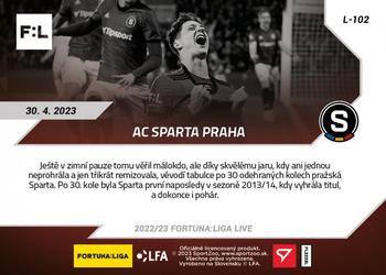 2022-23 SportZoo Live Fortuna:Liga #L-102 AC Sparta Praha Back